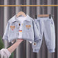 Boys' Three-piece Suit Handsome Overalls