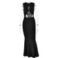 Spring Girl Round Neck Sleeveless Stitched Backless Sheath Dress