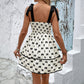 Y2K Patchwork Slip Dress With Bow Print