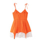 Laminated Metal Decorative Waist Trimming Short Suspender Skirt