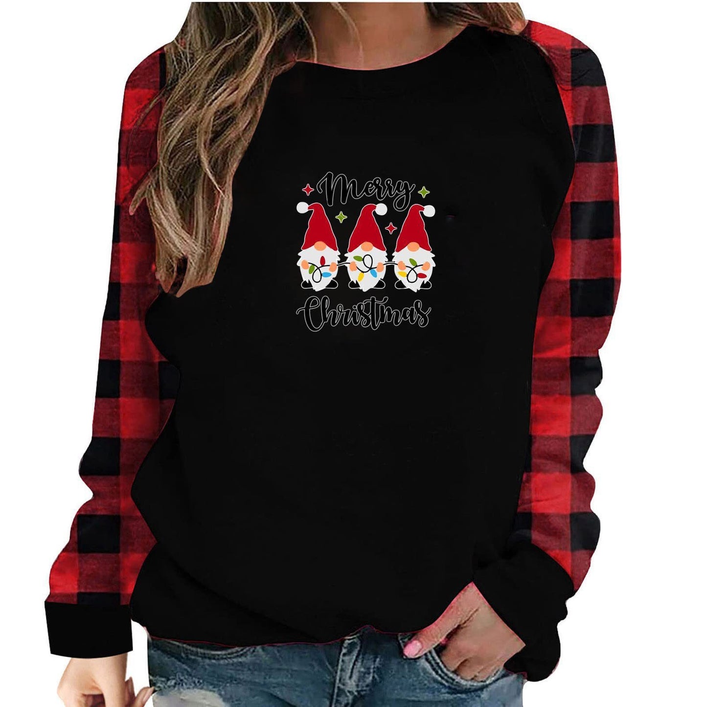 Pull ample imprimé 3D de Noël