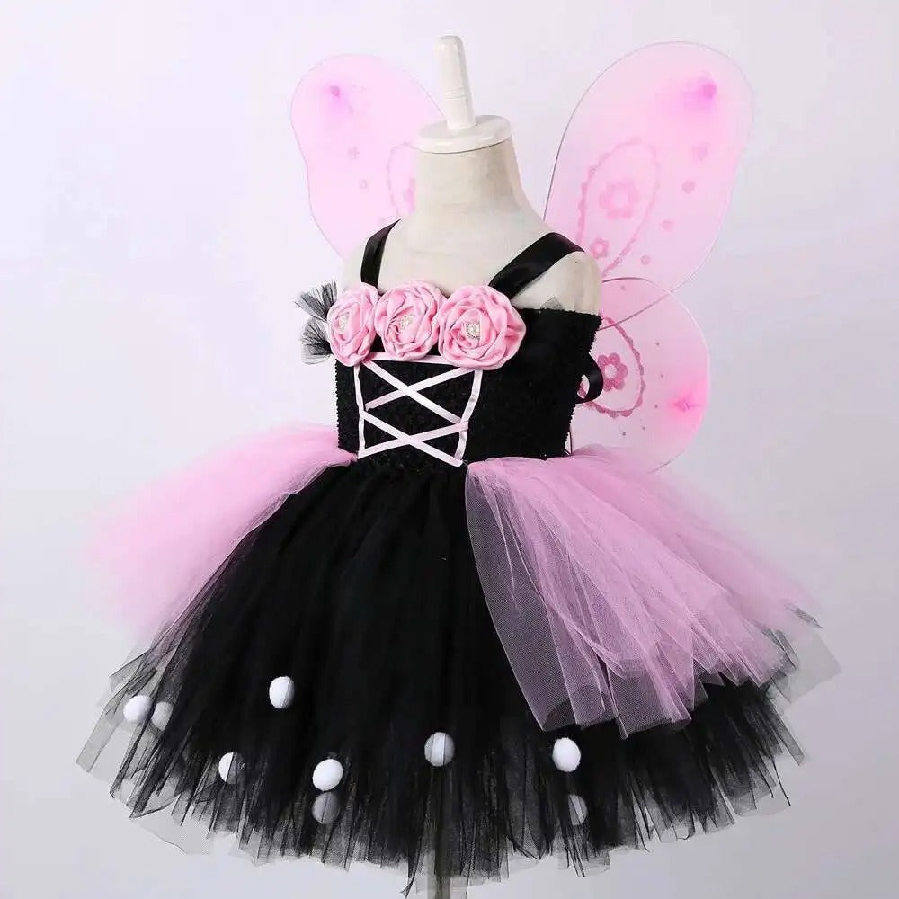 Girls Creative All-match Flower Mesh Pettiskirt Suit