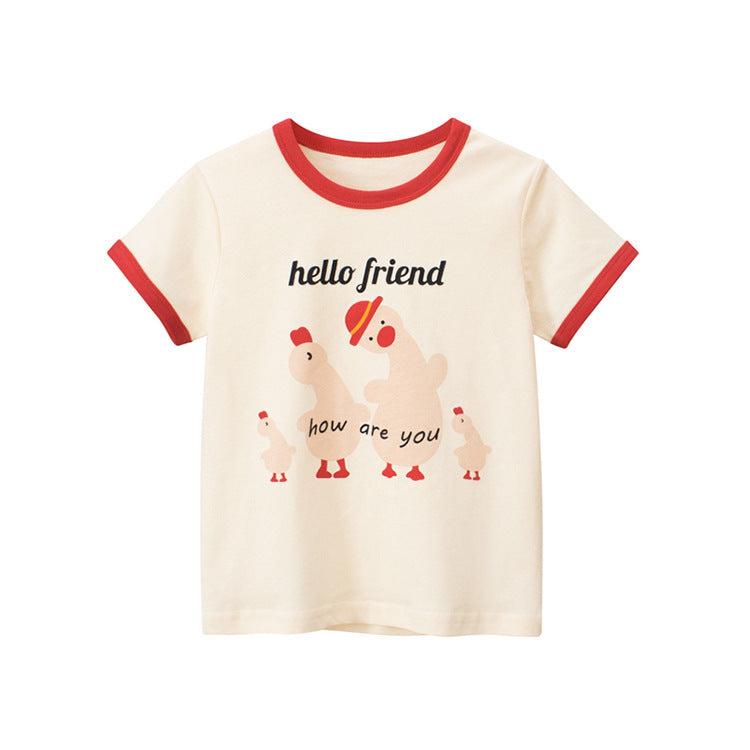 Girls' Korean-style Short-sleeved T-shirt Baby Clothes