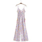 Printed Tassel Decoration Waist Trimming Spaghetti Straps Jumpsuit Jumpsuit
