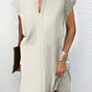 Women's Positioning Flower Crew-neck Batwing Sleeve Color-matching Dress