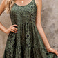 Polka Dot Slim Fit A- Line Slip Dress