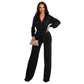 Solid Color Casual Long Sleeves Women's Jumpsuit