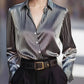 Autumn French Design Retro Stripe Niche Long Sleeve Shirt