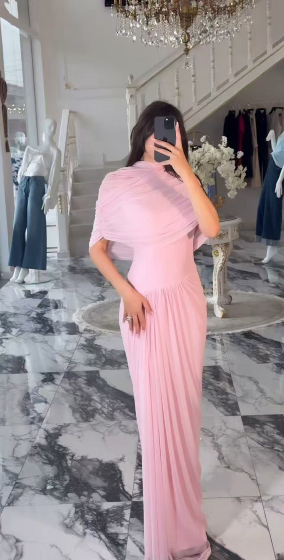 Skin-friendly Retro Shawl Ruffle Dress
