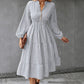 Robe d'automne européenne et américaine à rayures, manches longues, taille élastique