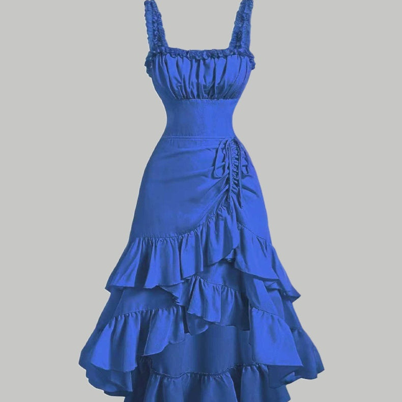 Slim Fit All-matching Suspenders Dress Women