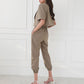 Feminine Tie Waist Casual Pants Two Piece Set
