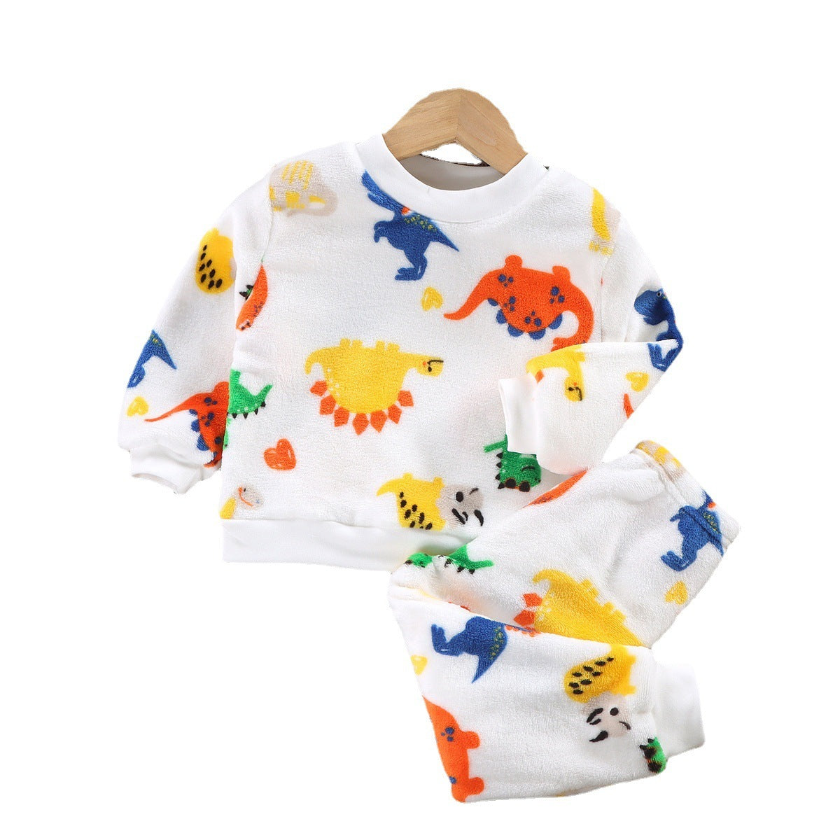 Cotton Padded Thickened Home Wear Autumn Clothes Long Pants Boys And Girls Underwear Suit