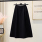 Plus Size Skirt Hepburn Style Woolen A- Line Autumn And Winter Umbrella Skirt