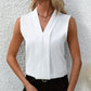 Solid Color V-neck Fashionable All-match Shirt