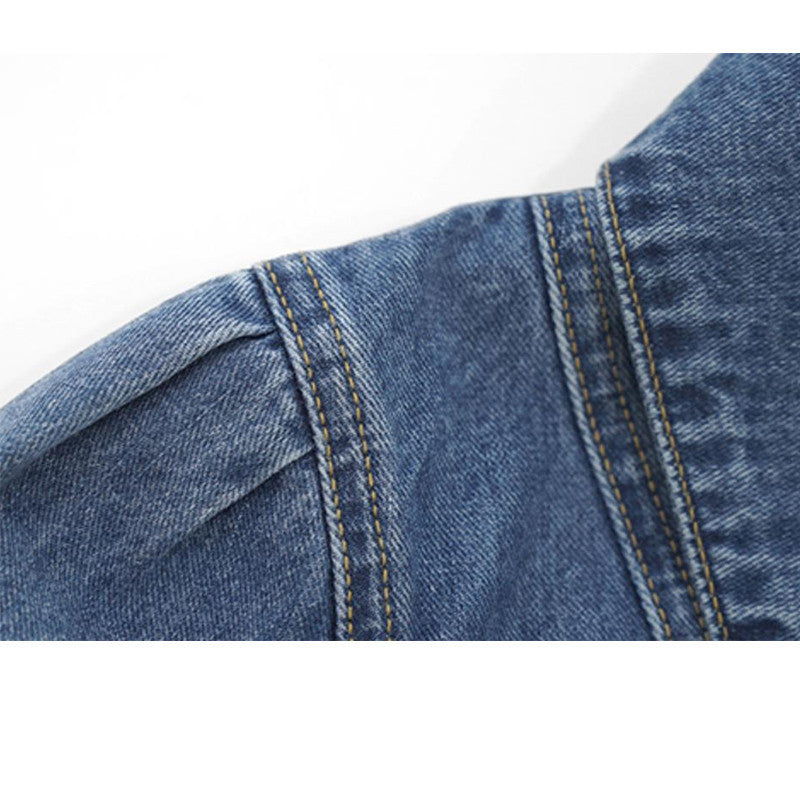 Vintage Denim Tied Shirt Women's Summer