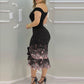 Women's Fashion Graceful Personality Ruffled Dress