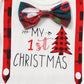 Infant Christmas Long-sleeved Top, Trousers, Hat, Turban