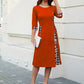 Elegant Short Sleeve Slim Round Neck Dress