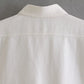 Fall Women's Clothing Double Pocket Decorative Denim Top