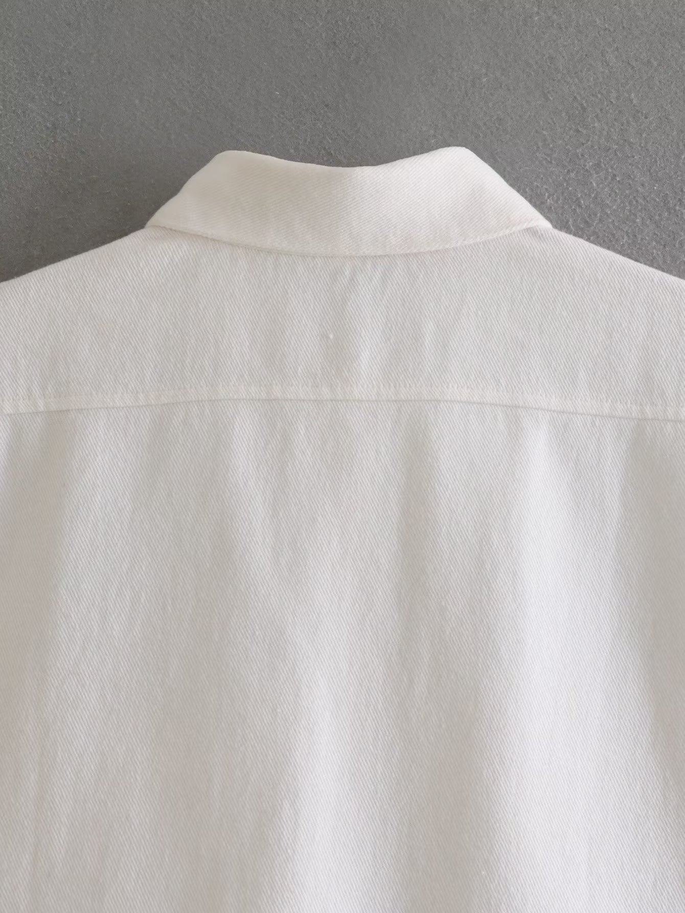 Fall Women's Clothing Double Pocket Decorative Denim Top
