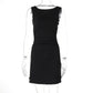 European And American Solid Color Sleeveless Skirt Backless Sheath Dress