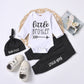 Children's Crew Neck Men's Cotton Non Hooded Black Letter Suit