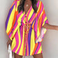 Women's V-Neck Tie Printed Beach Dress