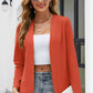 Slim-fit Long Sleeve Pure Color All-matching Collarless Cardigan Small Suit Coat Shawl