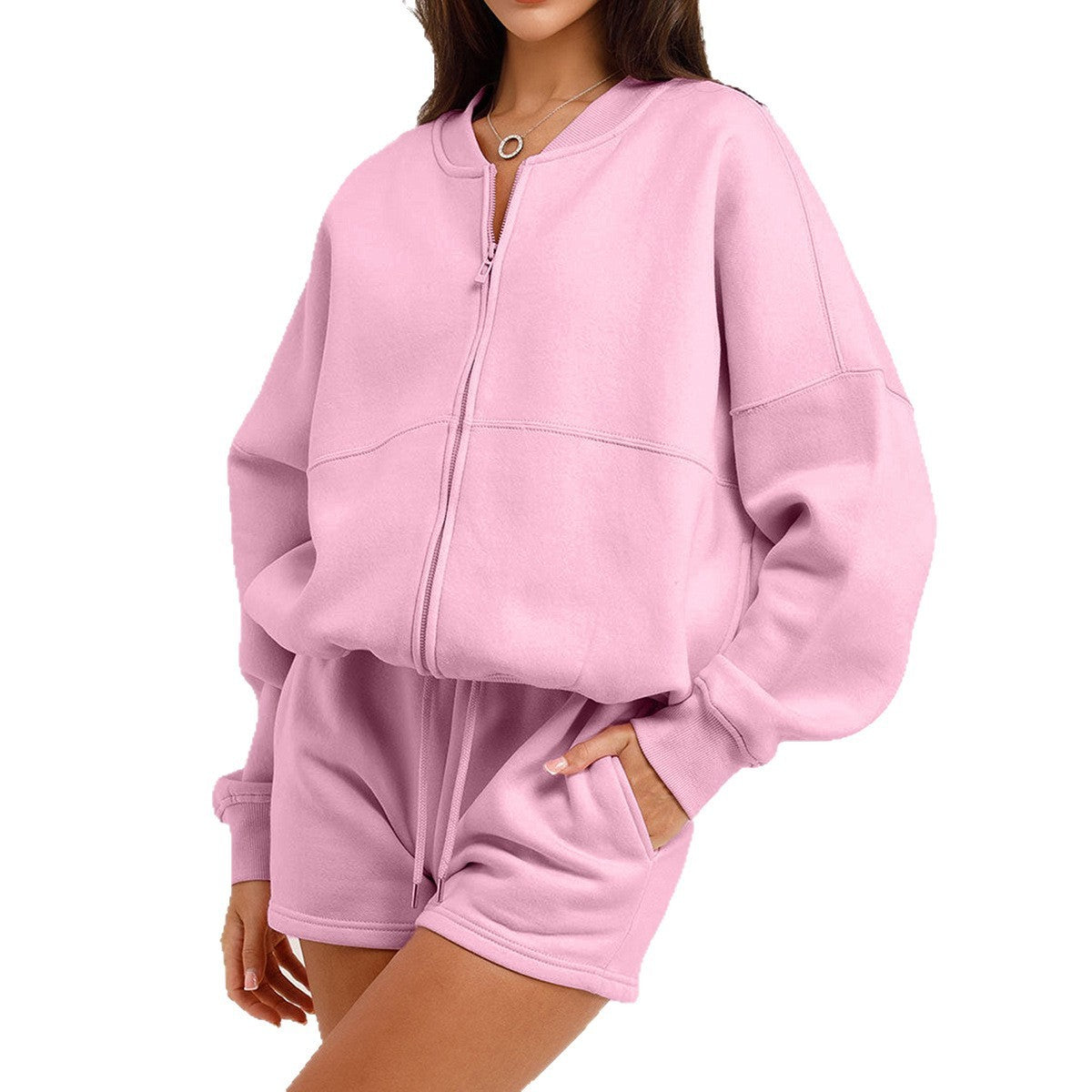 Women's Two-piece Set With Jacket And Shorts