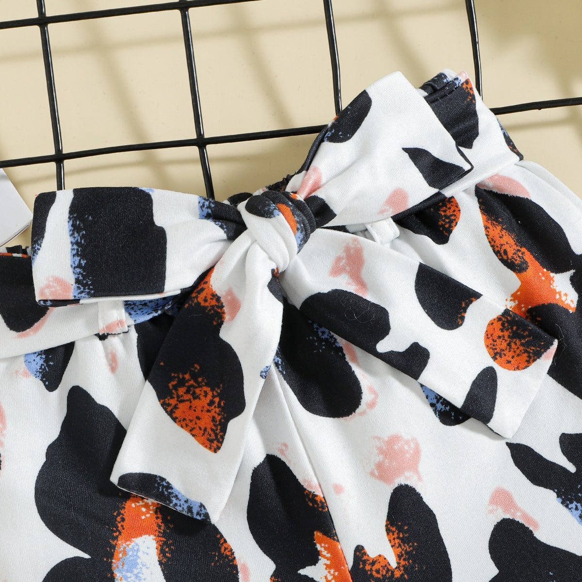 Summer New Baby Sling Bow Shorts Suit