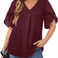 Casual Loose Chiffon Blouse Top For Women
