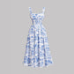 Women's Fashionable Slim-Fit Printed Strap Dress