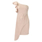 Fashion Diagonal Collar Ruffled Hip-wrapped Temperament Ol Dress