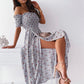 Robe fendue imprimée pour femme