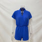 Women's Solid Color And V-neck Slimming Jumpsuit