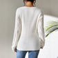 Lace Stitching Hollow Contrast Color Knitwear