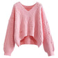 Loose Outer Wear Lazy Style Hole Knit Sweater