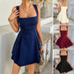 Solid Color Dress European And American Elegant Style