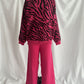 Commuter Knitted Two-piece Zebra Pattern Contrast Color