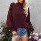 Women's Spring New Chiffon Top Solid Color Loose Pullover Long Sleeve T-shirt