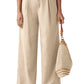 Loose Casual And Comfortable Pocket Straight-leg Pants