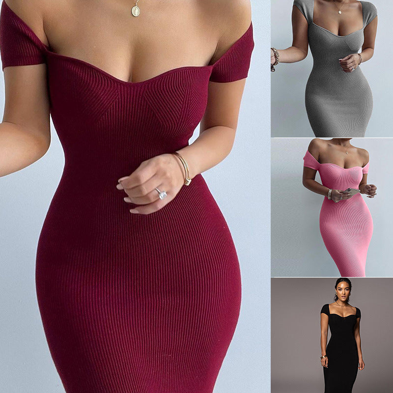 European And American Women's Clothing Art Tight One-step Dress