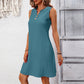 Women's Clothing V-neck Sleeveless Vest Dress A- Line Skirt