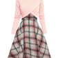 New Womens Two-piece Set Knitted Long-sleeve Top And Dress