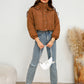 Hooded Short Cotton Coat Solid Color Winter Women