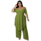 Arrival Solid-color Camisole Two-piece Set