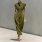 Womens New SpringSummer High-Waisted Midi Skirt
