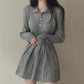 Cute Knitted Sweater Pleated Skirt Slimming Slim Fit Suit