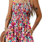 Flower Print Shorts Jumpsuit Summer Fashion Sleeveless Beach Bodysuit